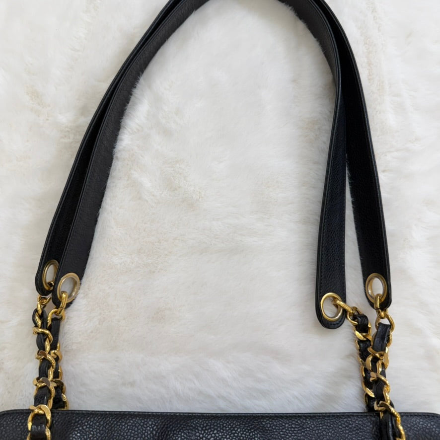 Chanel Black Caviar Triple CC Shoulder Bag