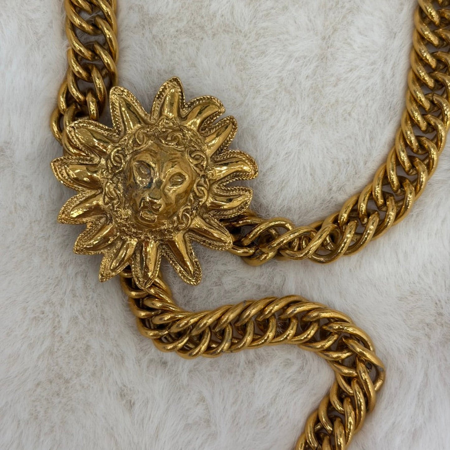 Chanel Gold Sun Lion Chain Belt/Necklace