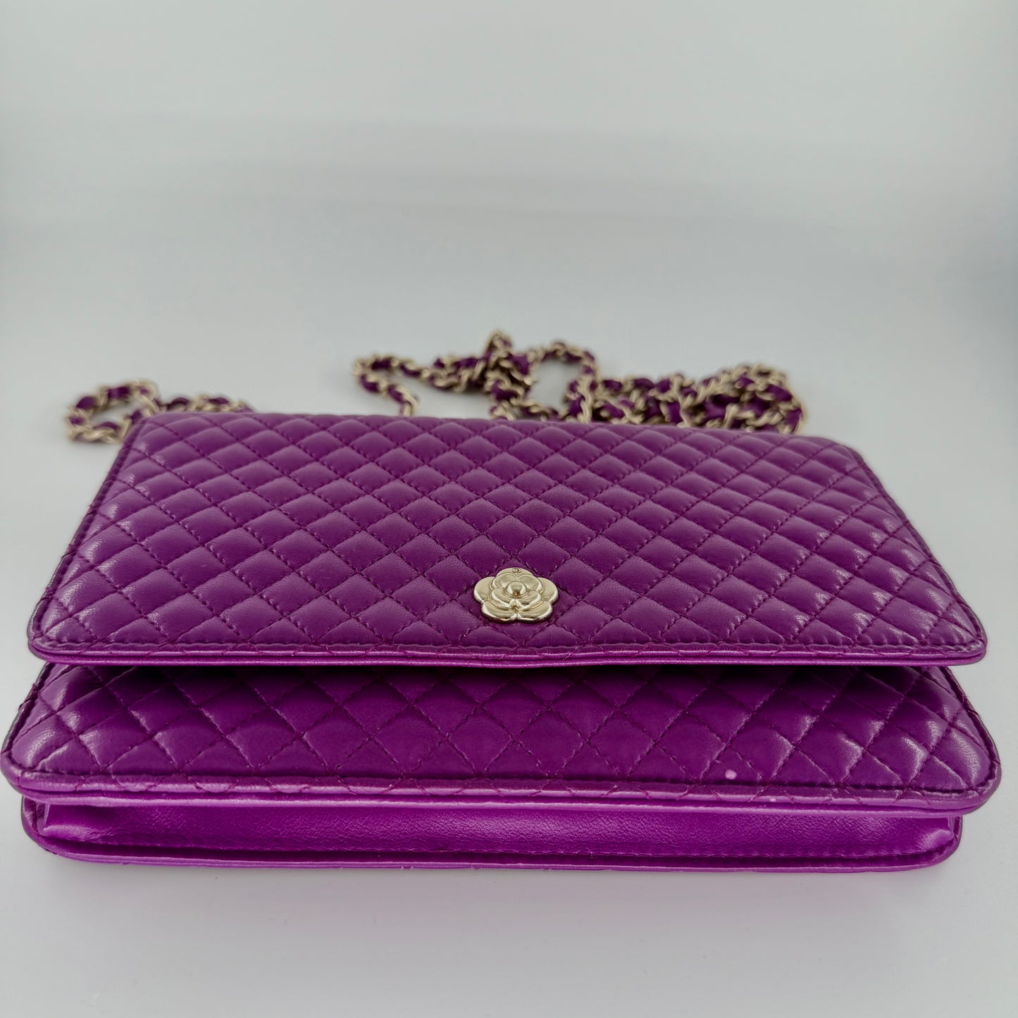 Chanel Purple Lambskin Matelasse WOC
