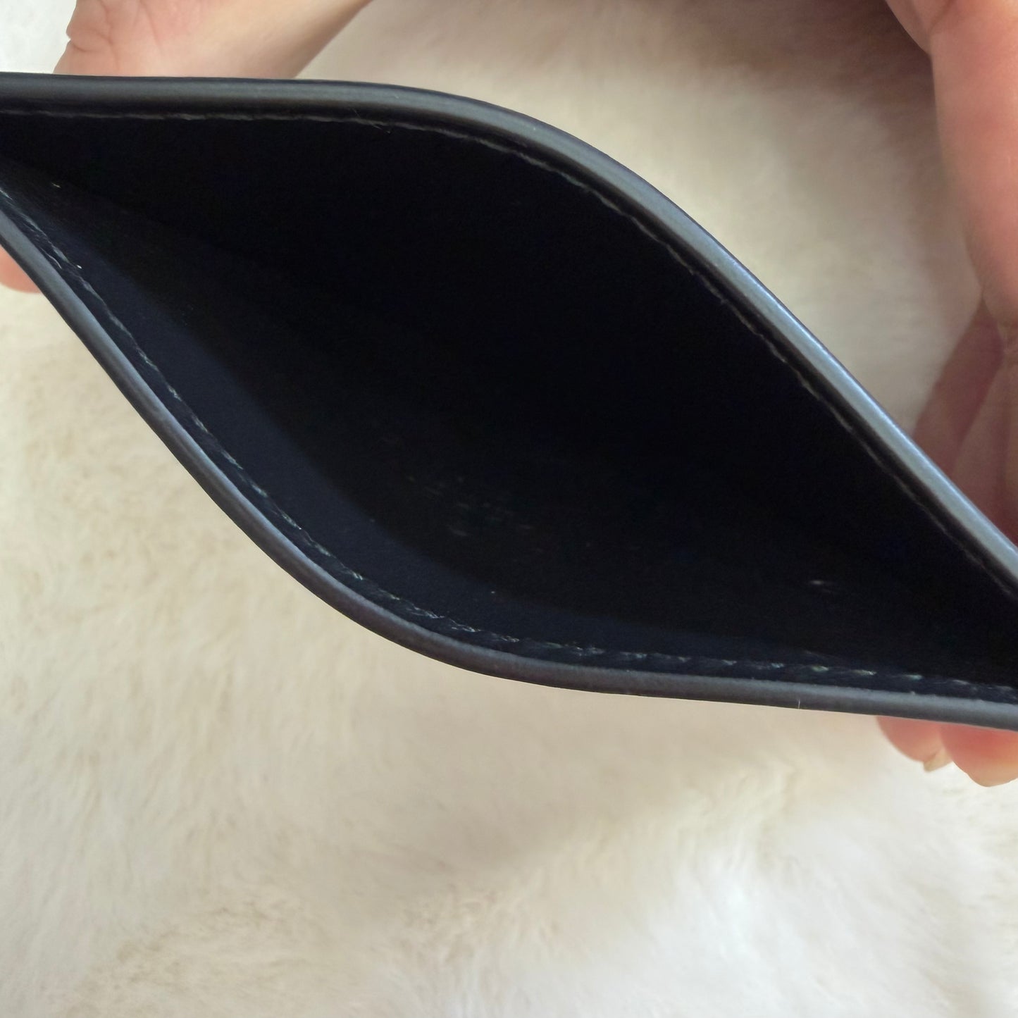Gucci Micro Guccisima Black Leather Card Holder (New)
