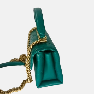 CHANEL Green Spirit Top Handle Crossbody Bag