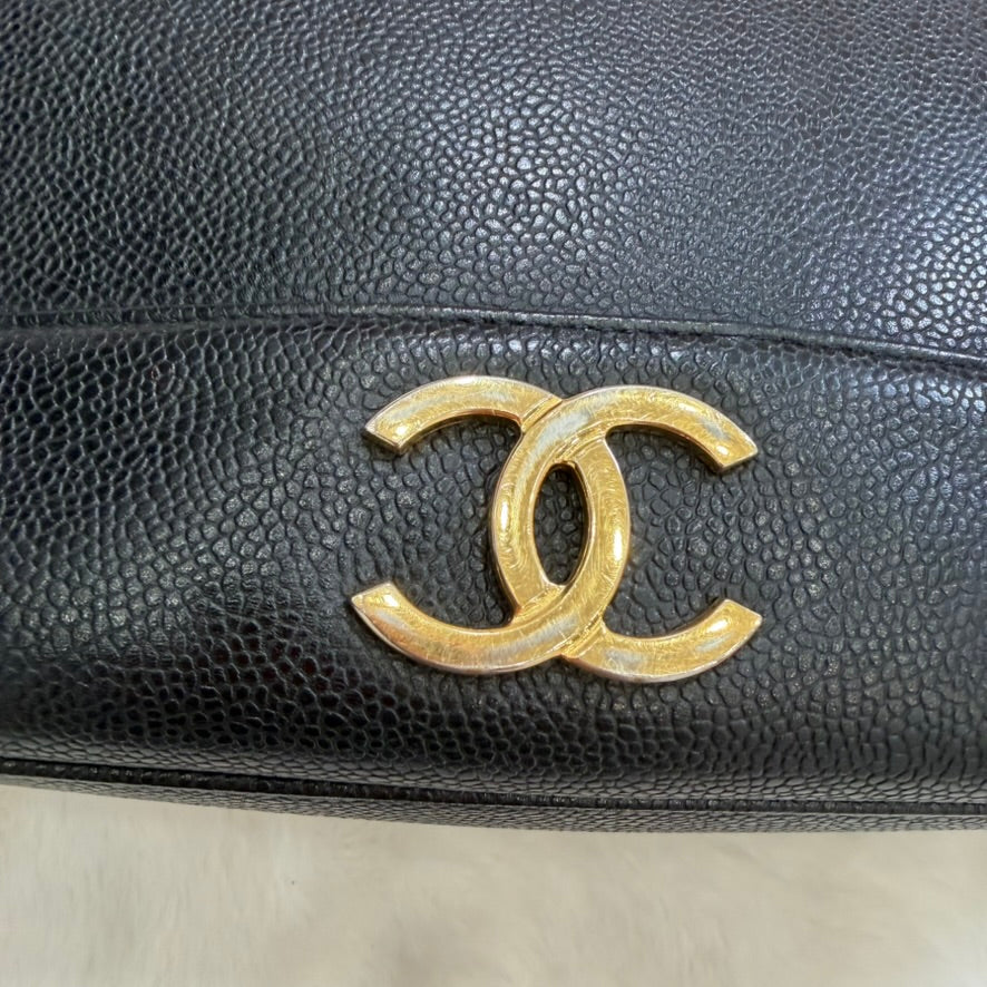 Chanel Black Caviar Triple CC Shoulder Bag
