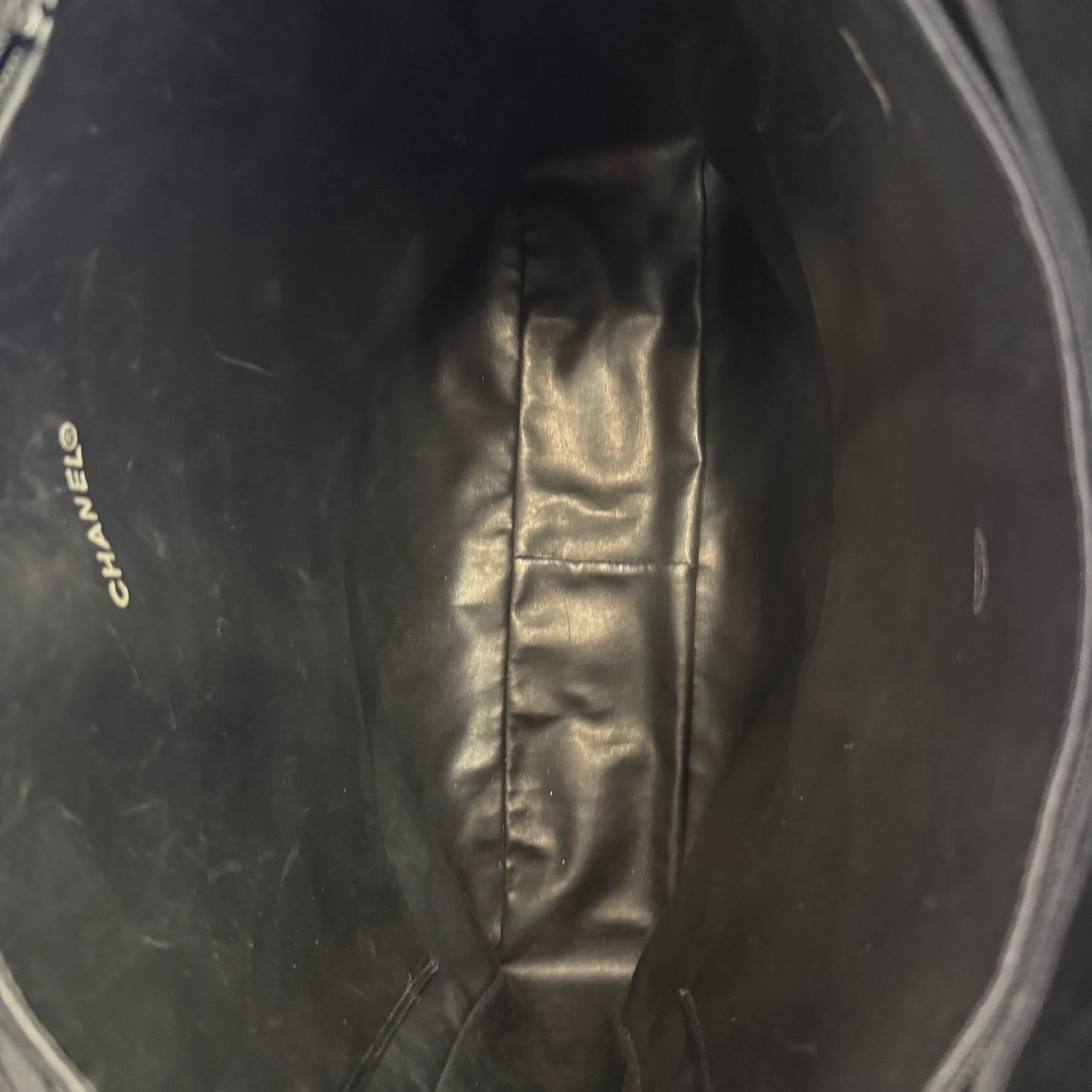 Chanel Black Matelasse Lambskin Tote, Large