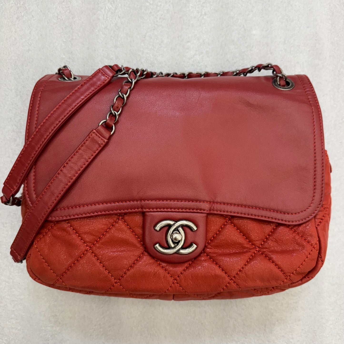 Chanel Red Calfskin In the Mix Flap