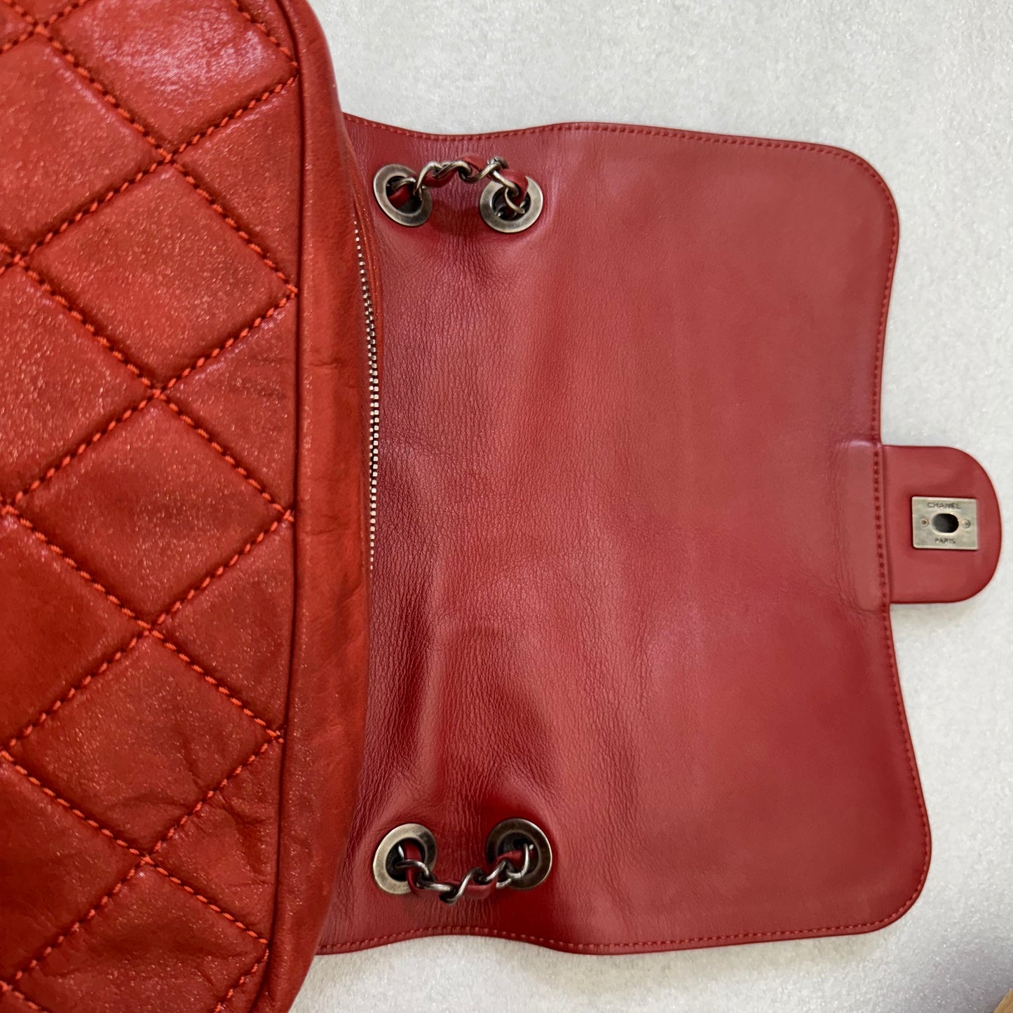 Chanel Red Calfskin In the Mix Flap