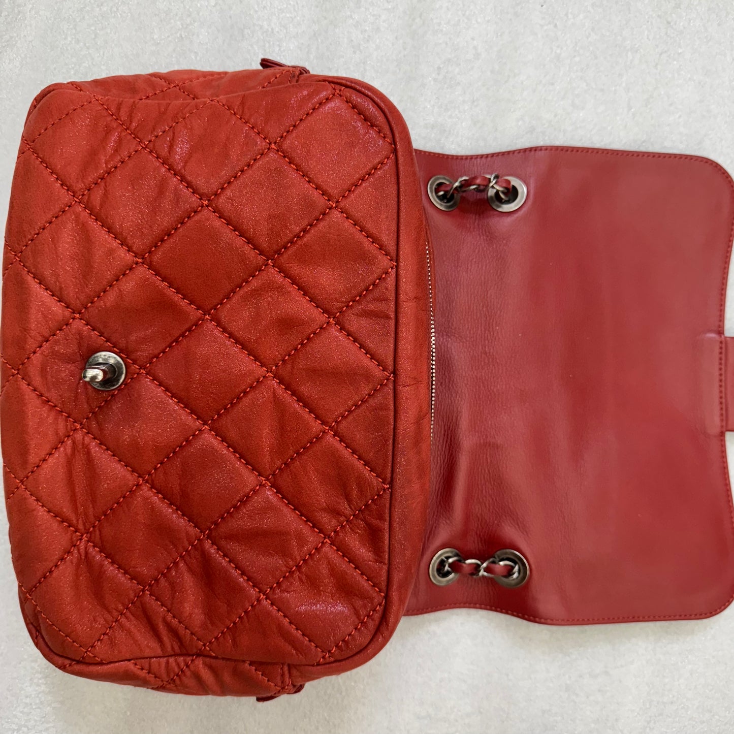 Chanel Red Calfskin In the Mix Flap