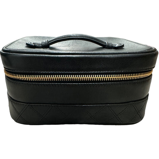 Chanel Black Calfskin Duo-tone Vanity