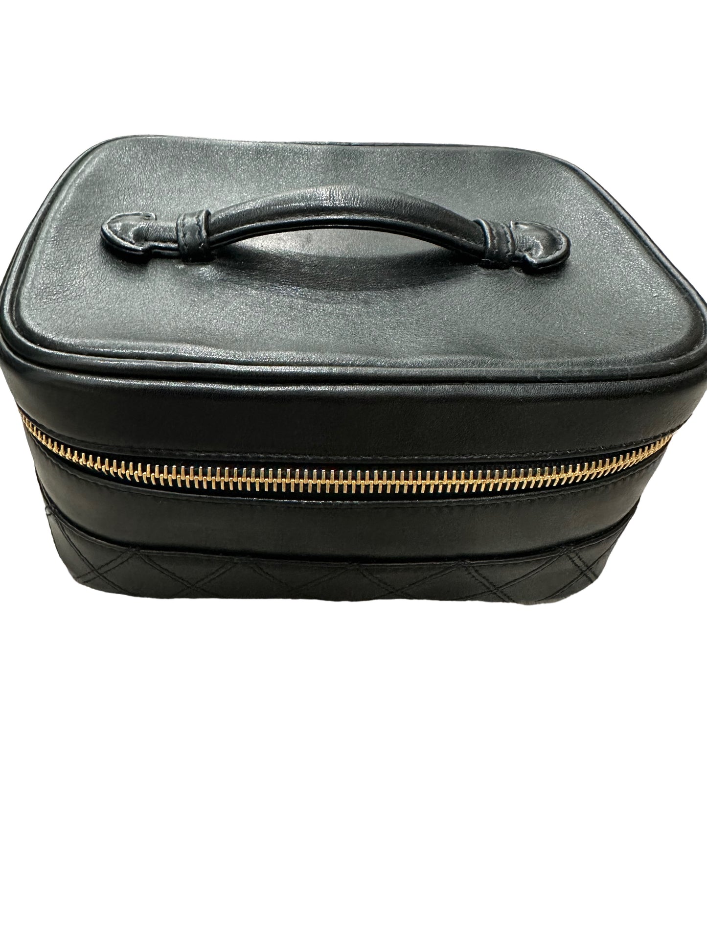 Chanel Black Calfskin Duo-tone Vanity