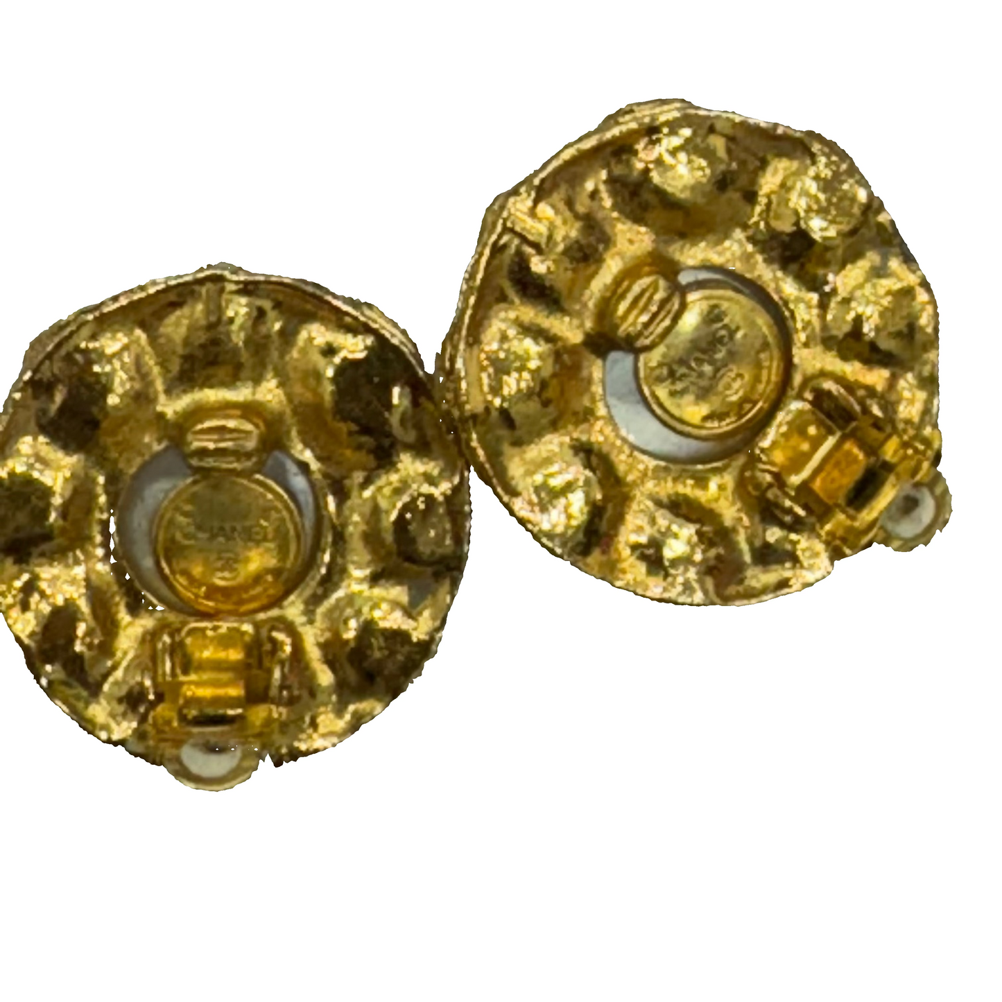 CHANEL Gold Flower Pearl Earring