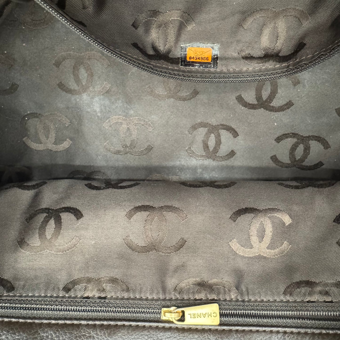 Chanel Dark Brown Lambskin Vintage CC Logo Shoulder Bag