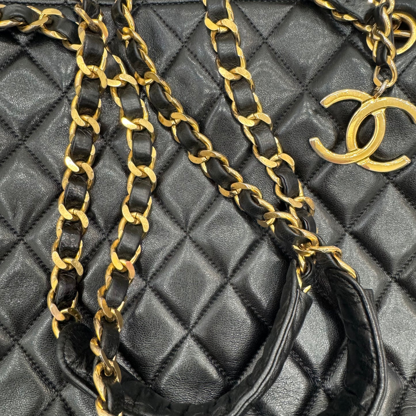 Chanel Black CoCo Zipper Lambskin Tote/Shoulder Bag
