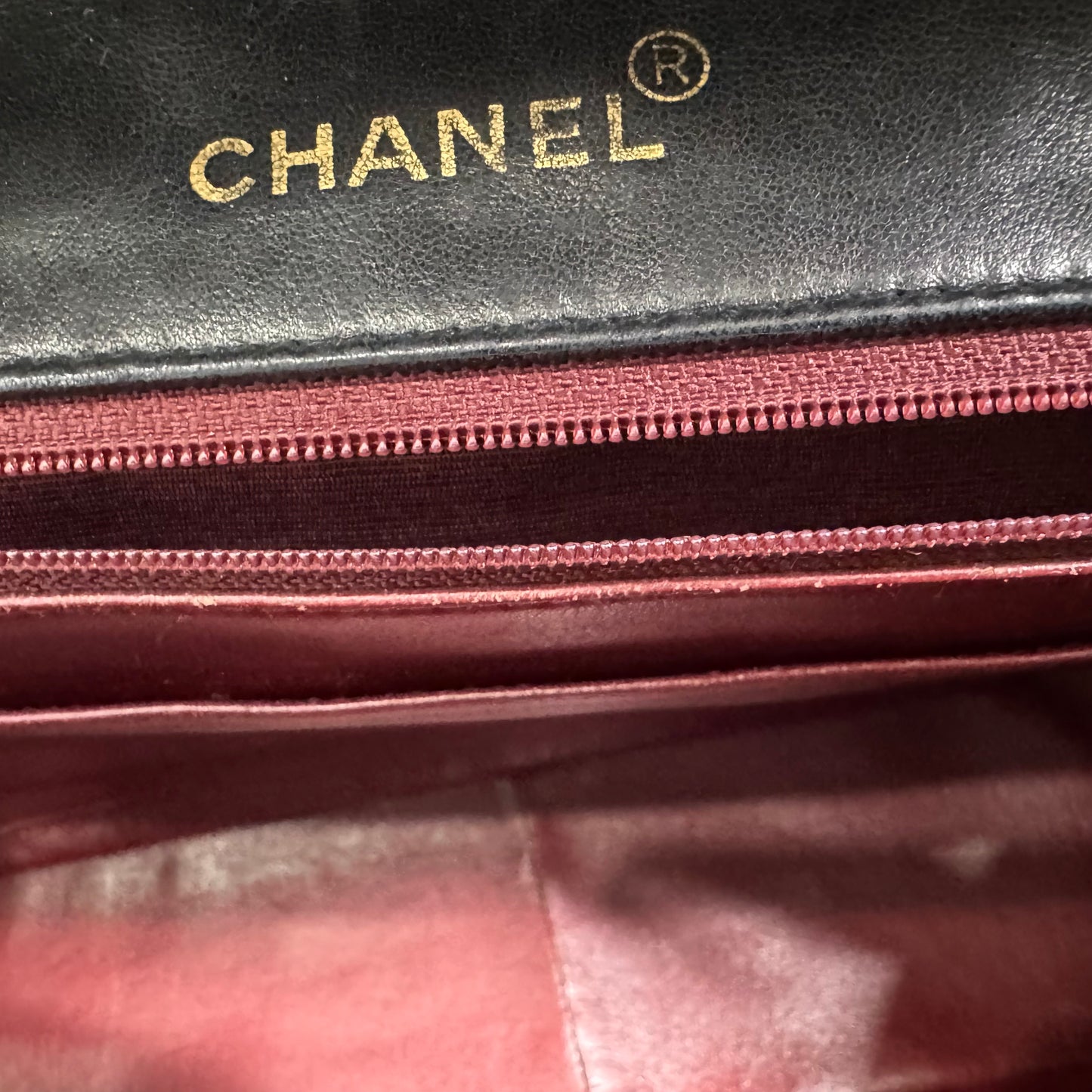 Chanel Black Lambskin Matelasse, Single Flap, Maxi Jumbo