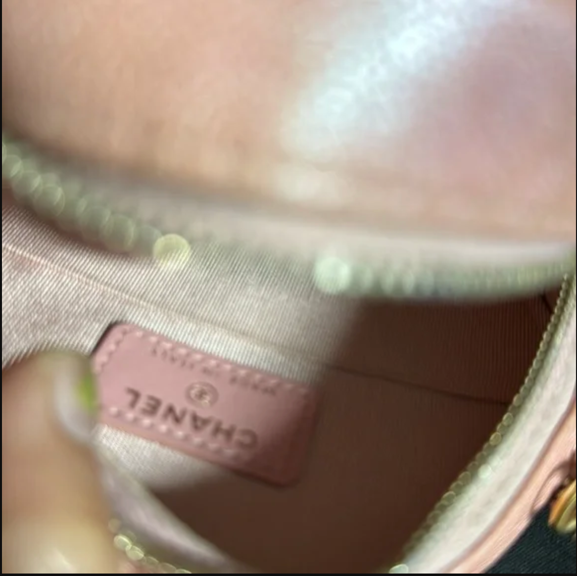 Chanel Pink Caviar Matelasse Round Crossbody