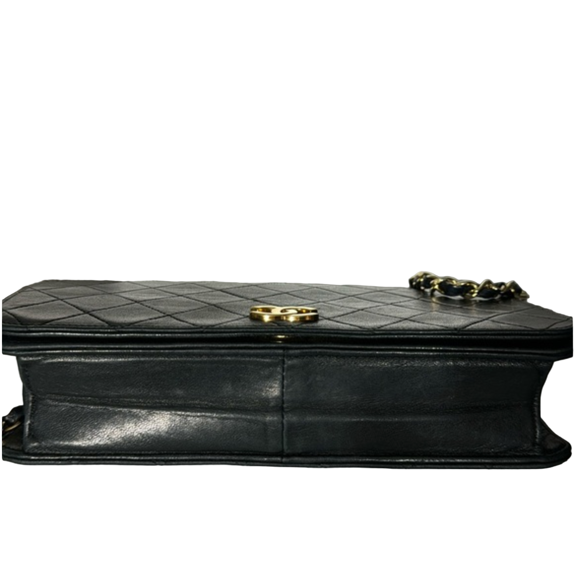 Chanel Black Lambskin Vintage Matelasse Full Flap, Medium
