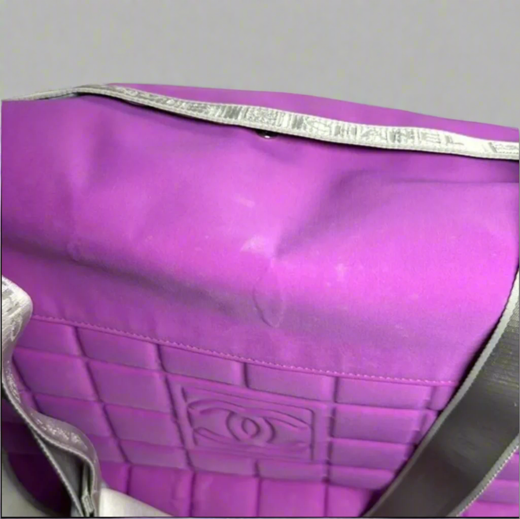 Chanel Purple Nylon Sport Line Chocolate Bar Messenger