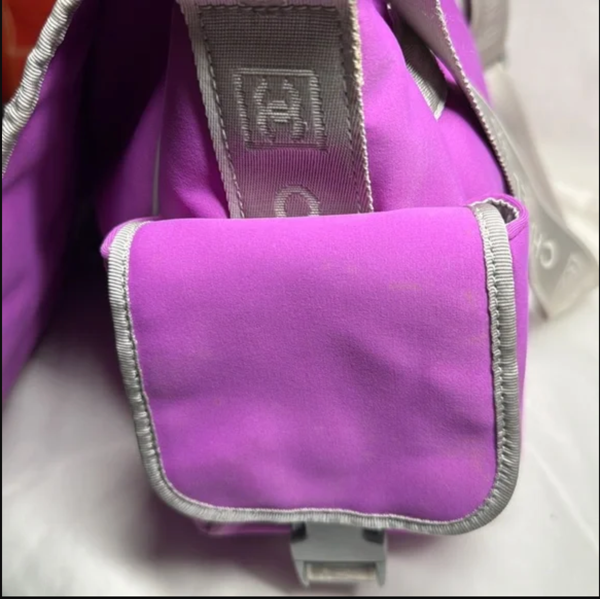 Chanel Purple Nylon Sport Line Chocolate Bar Messenger