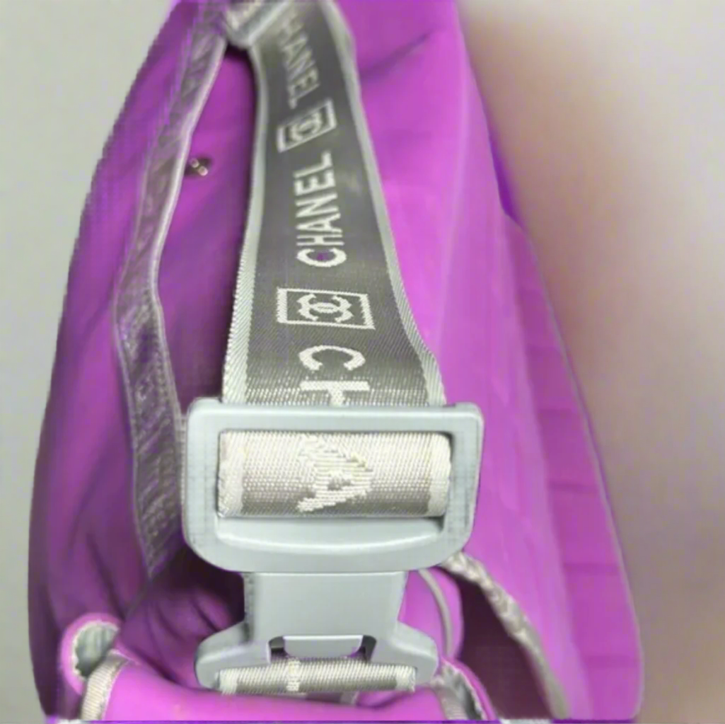 Chanel Purple Nylon Sport Line Chocolate Bar Messenger