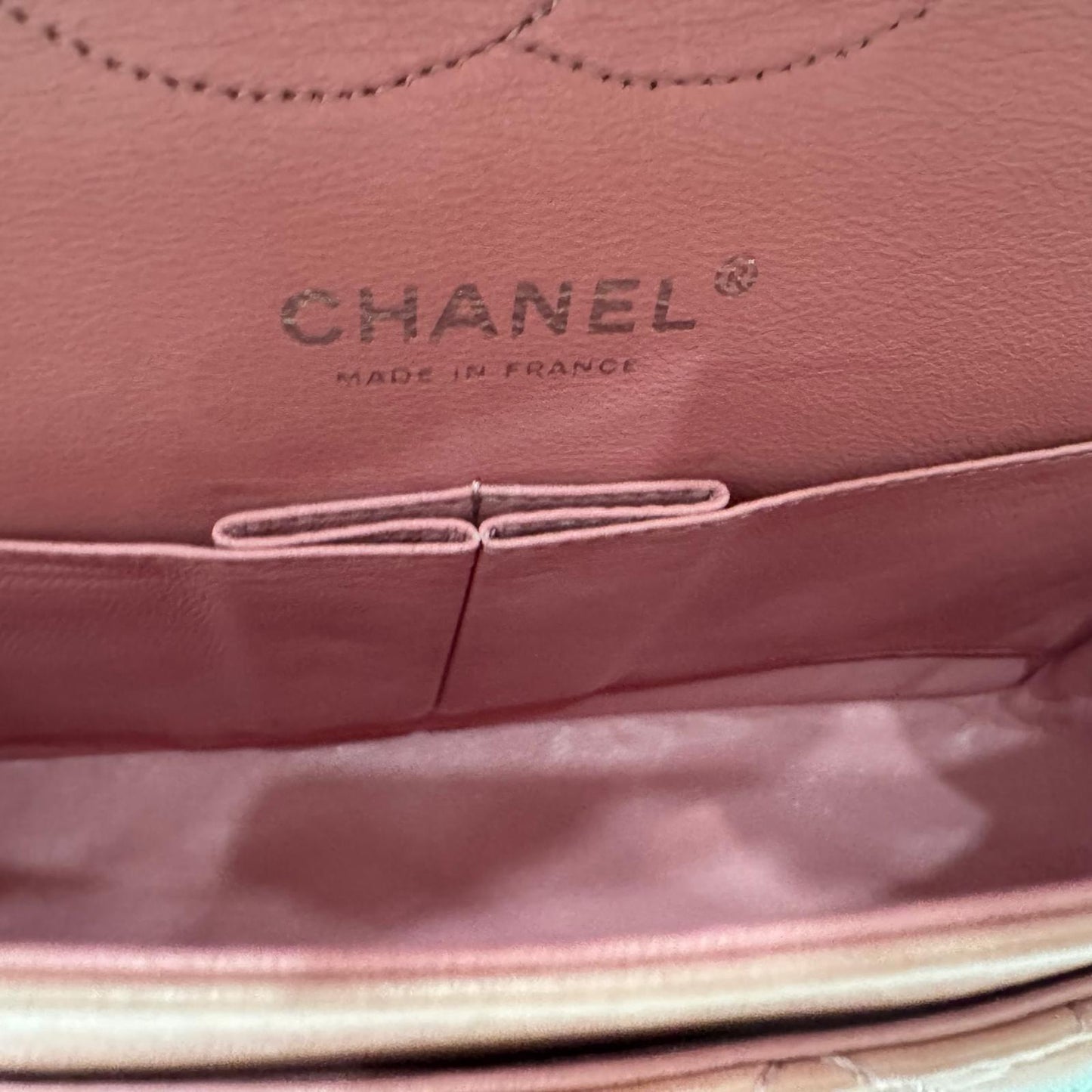 Chanel Pink Lambskin Matelasse Double Flap, Medium