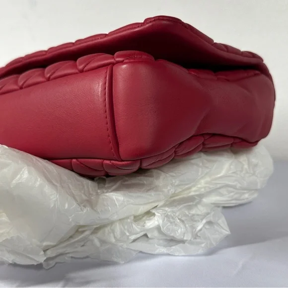 Chanel Red Calfskin Matelasse Shoulder Bag