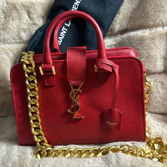 Yves Saint Laurent red leather bag crossbody bag