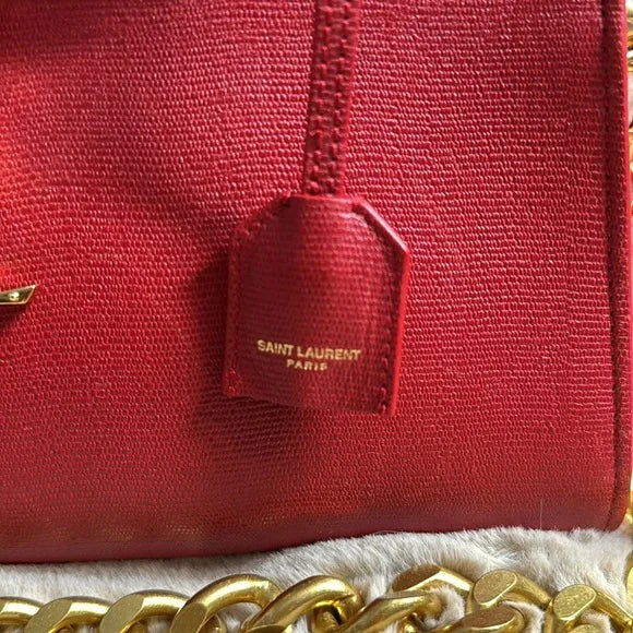 Yves Saint Laurent red leather bag crossbody bag