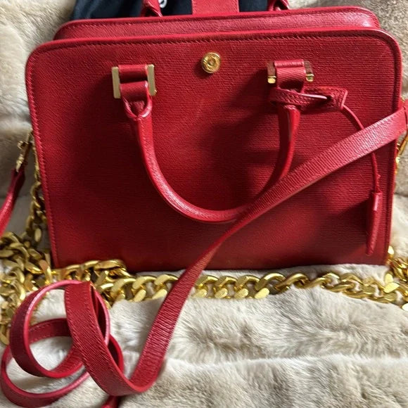 Yves Saint Laurent red leather bag crossbody bag