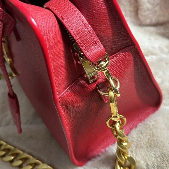 Yves Saint Laurent red leather bag crossbody bag