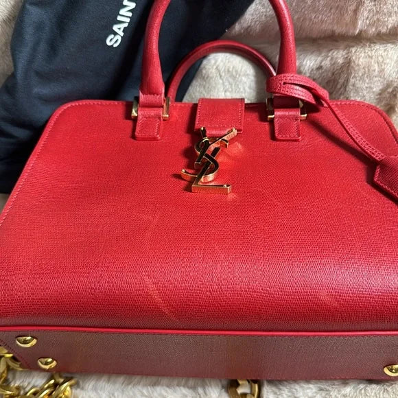 Yves Saint Laurent red leather bag crossbody bag