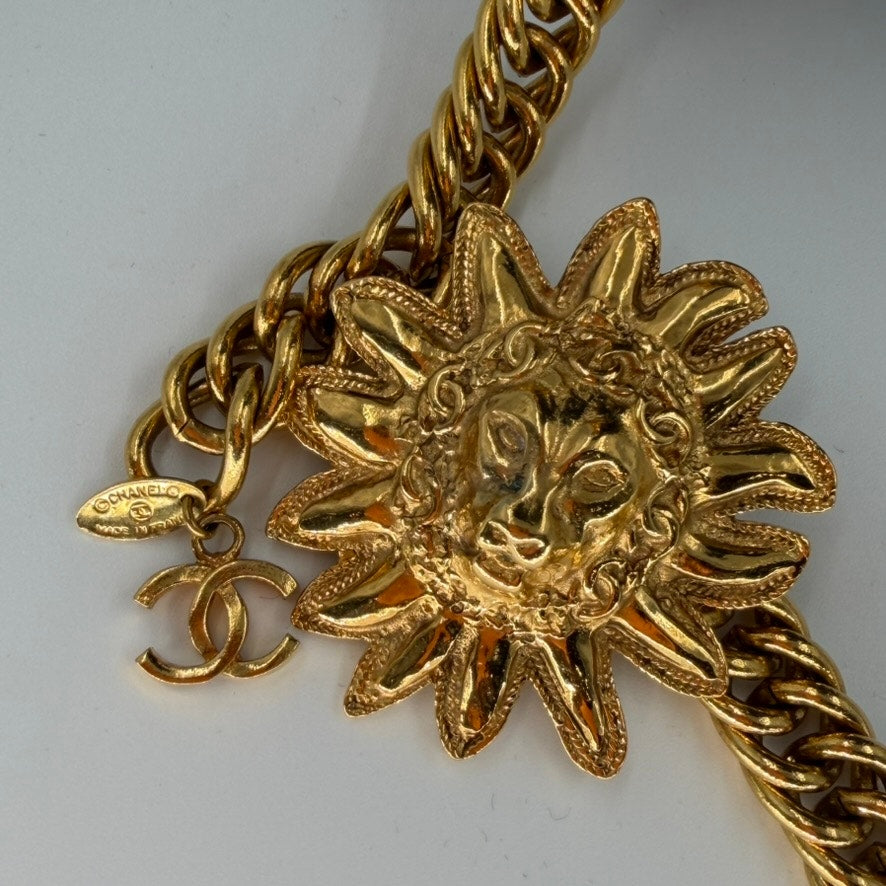Chanel Gold Sun Lion Chain Belt/Necklace