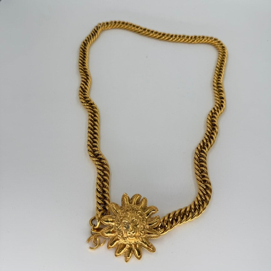 Chanel Gold Sun Lion Chain Belt/Necklace