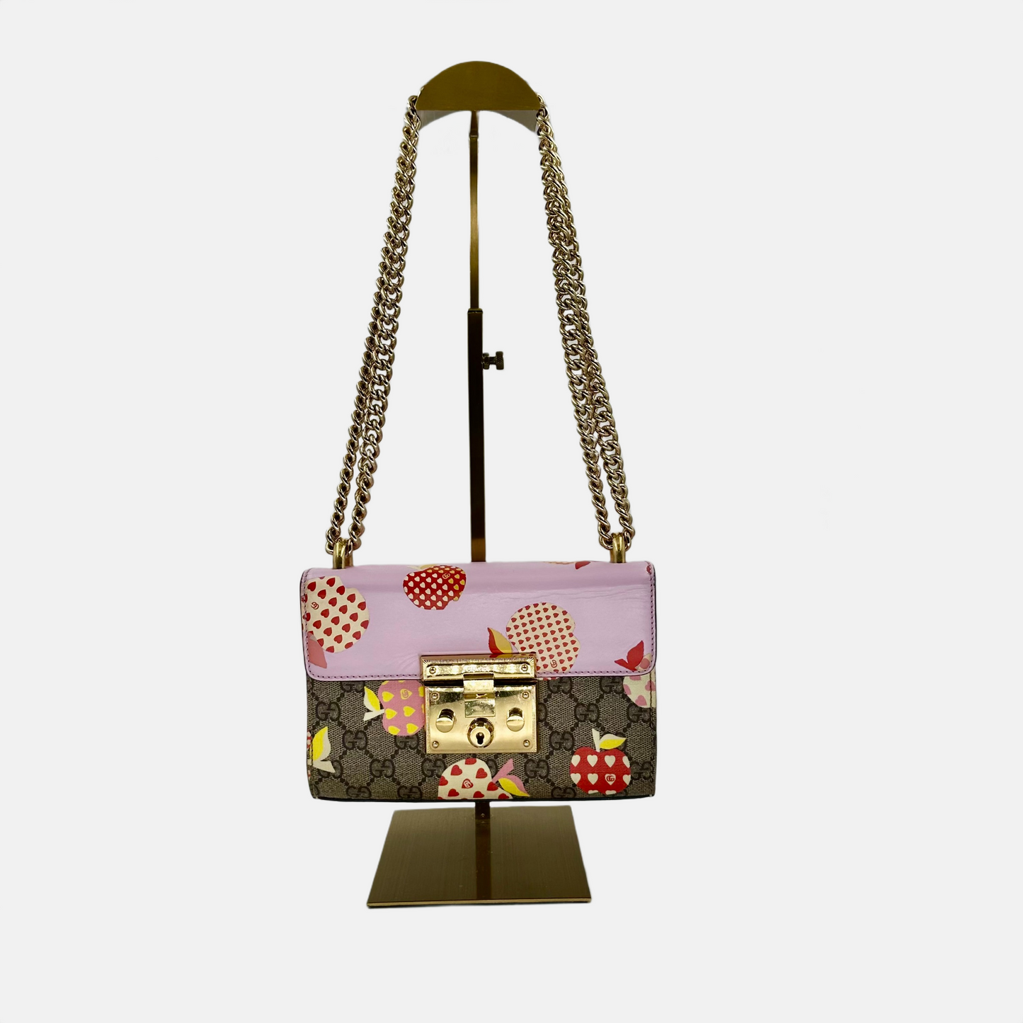 Gucci GG Supreme Monogram Les Pommes Small Padlock shoulder bag