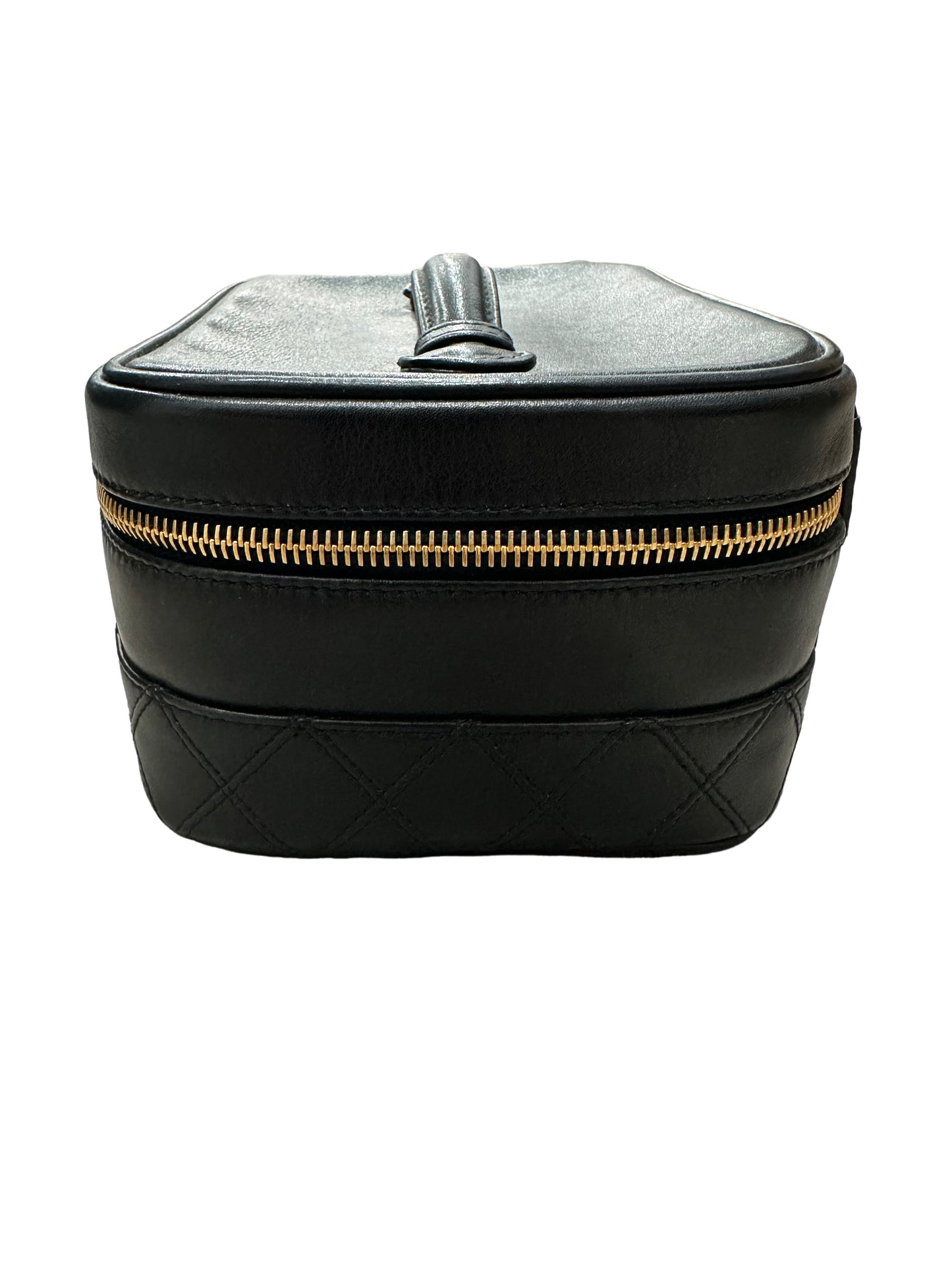 Chanel Black Calfskin Duo-tone Vanity