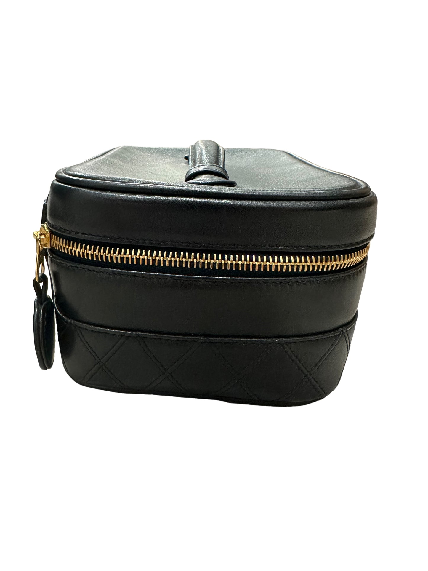 Chanel Black Calfskin Duo-tone Vanity
