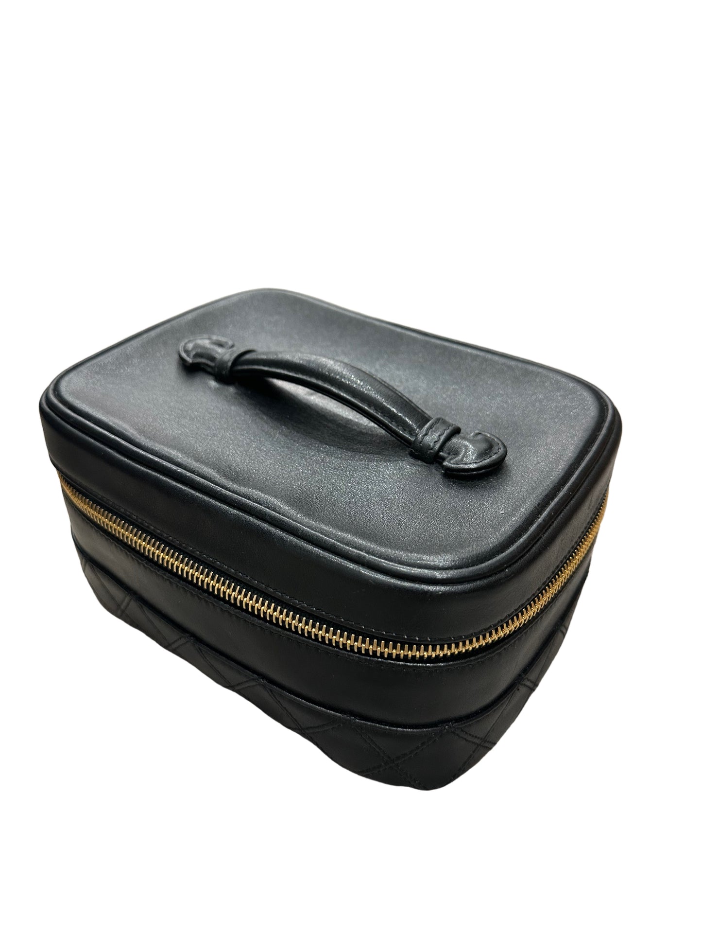 Chanel Black Calfskin Duo-tone Vanity
